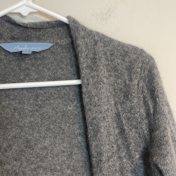Magnolia Grace gray 100% cashmere open front cardigan size small - Picture 2 of 7